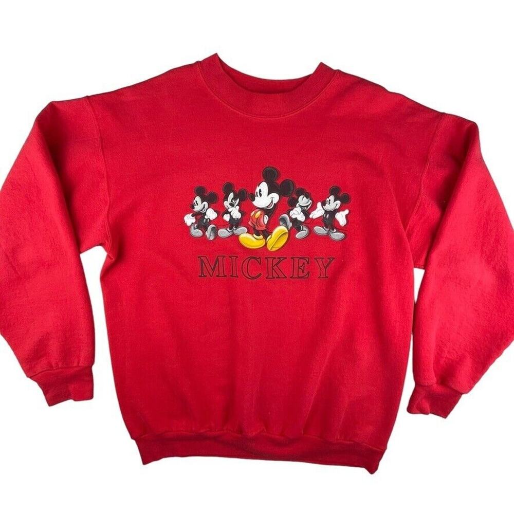 Vintage 90s Walt Disney World Reunion Mickey Embroidered Denim Jacket M L